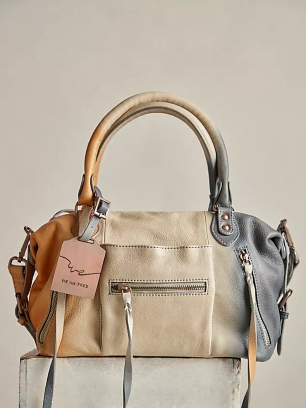 FREE PEOPLE We The Free Baby Emerson Tote Bag In 🔥 Ombre 🔥 NWOT - Picture 1 of 12